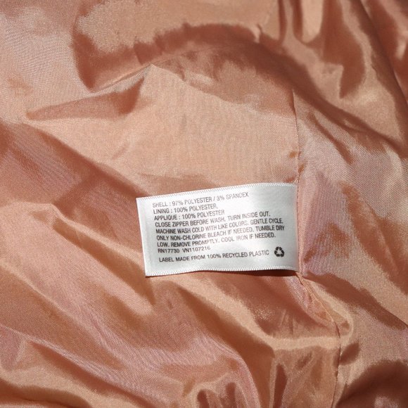 Mossimo Palm tree Tropical Flower Satin Jacket SM - Picture 9 of 9